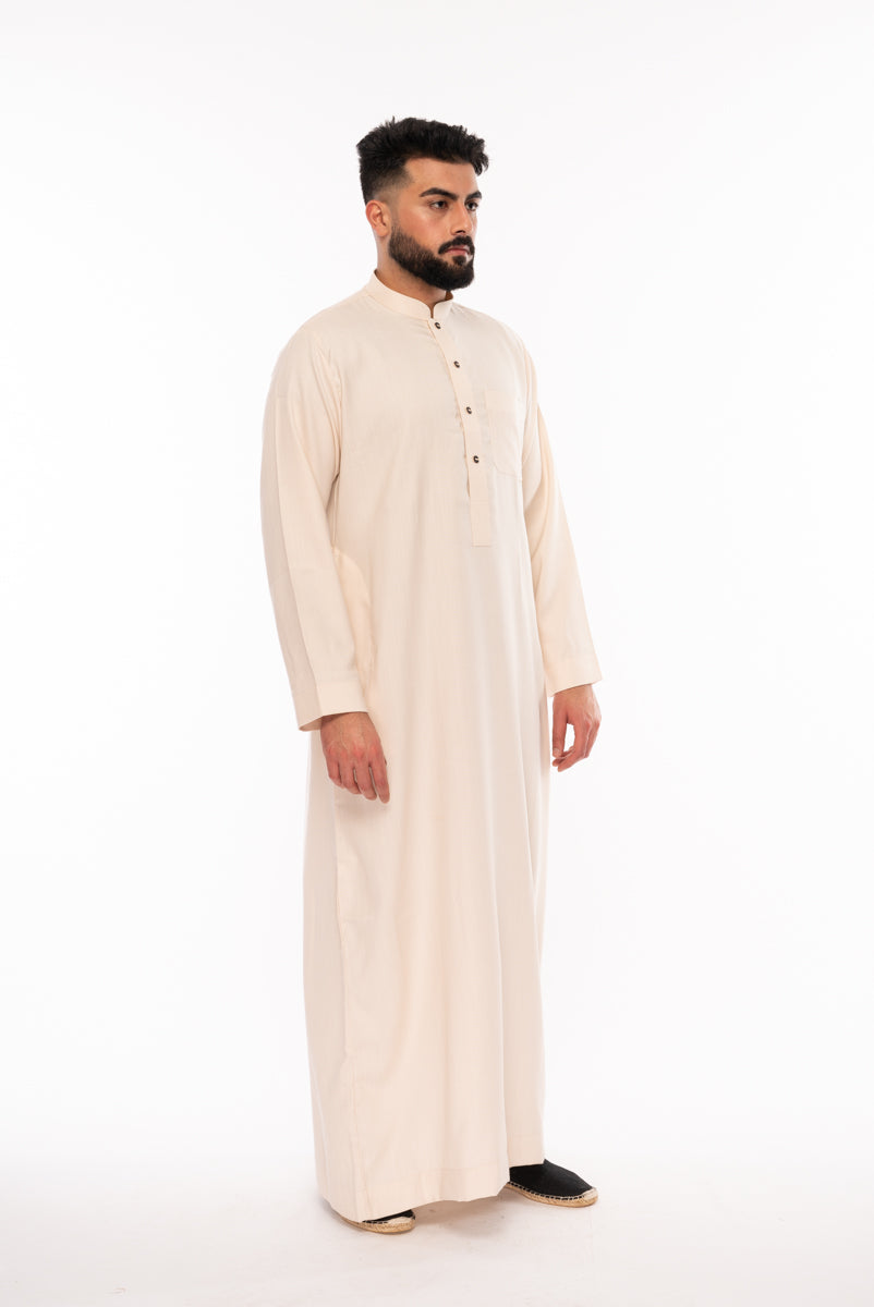 Almond  Button Kids Thobe