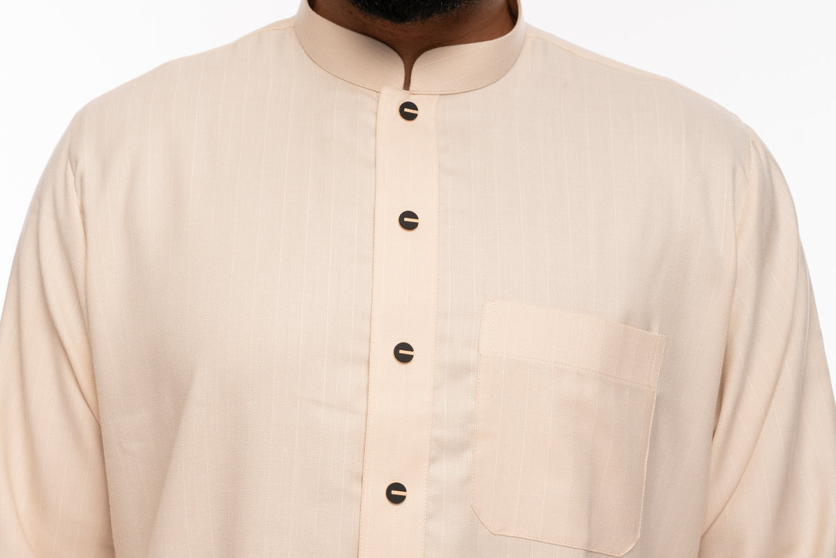 Almond  Button Kids Thobe