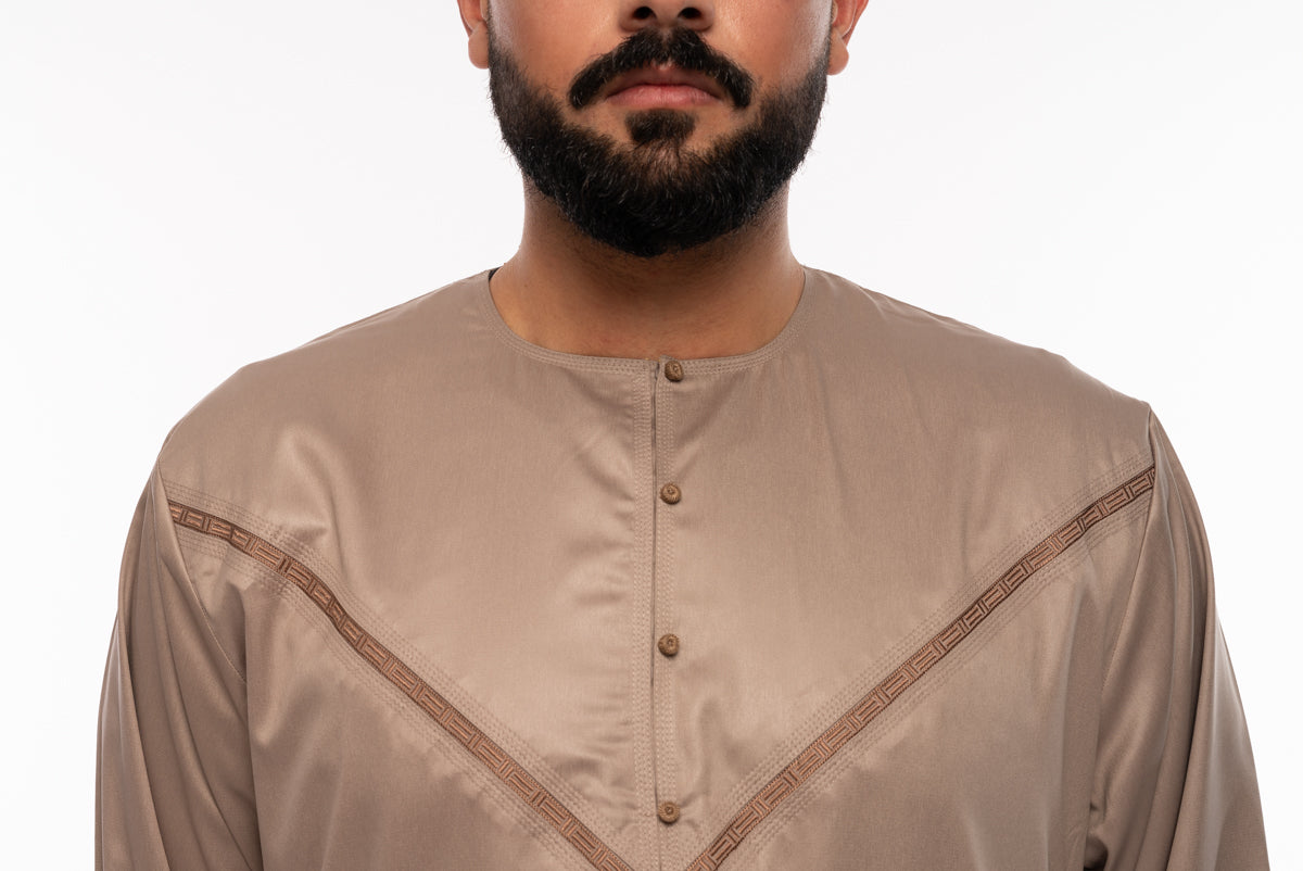 SS20 Gold Omani Jubbah - jubbascom