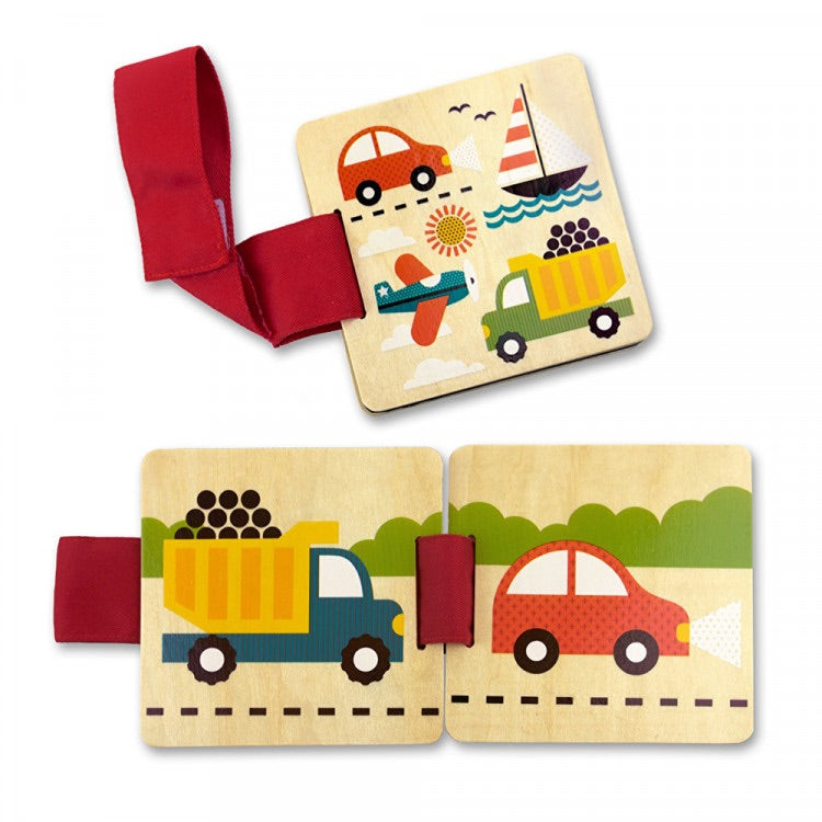 Petit Collage Things That Go Wooden Stroller Book - jubbas.com