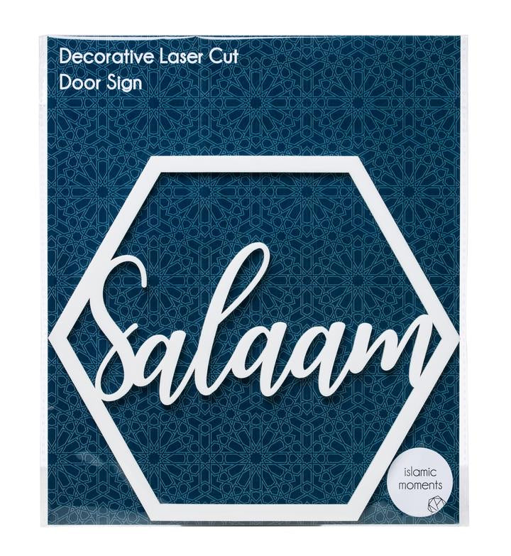 Salaam Laser Cut Hanging Door Sign - jubbas.com