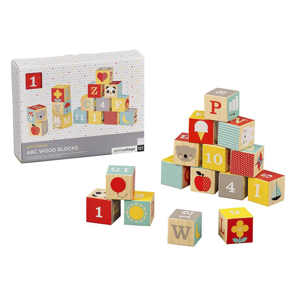 Petit Collage ABC Wooden Blocks - jubbas.com