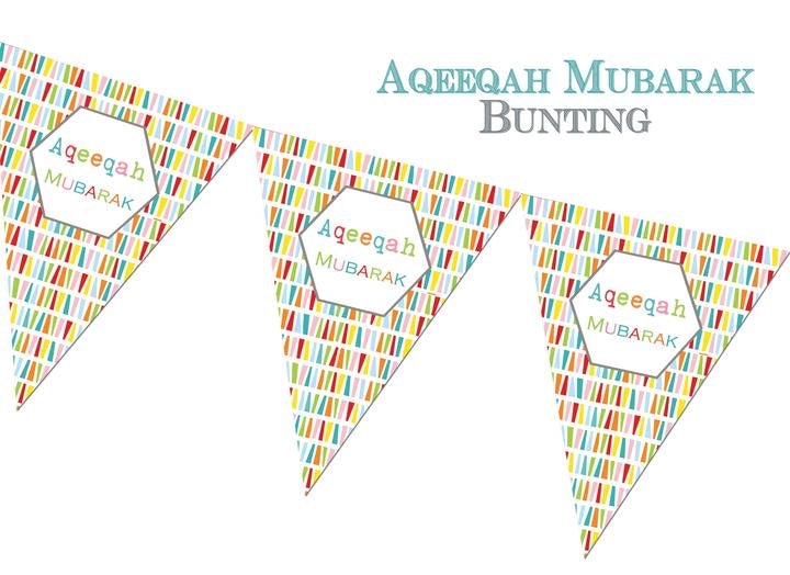 Aqeeqah Mubarak Bunting - jubbas.com