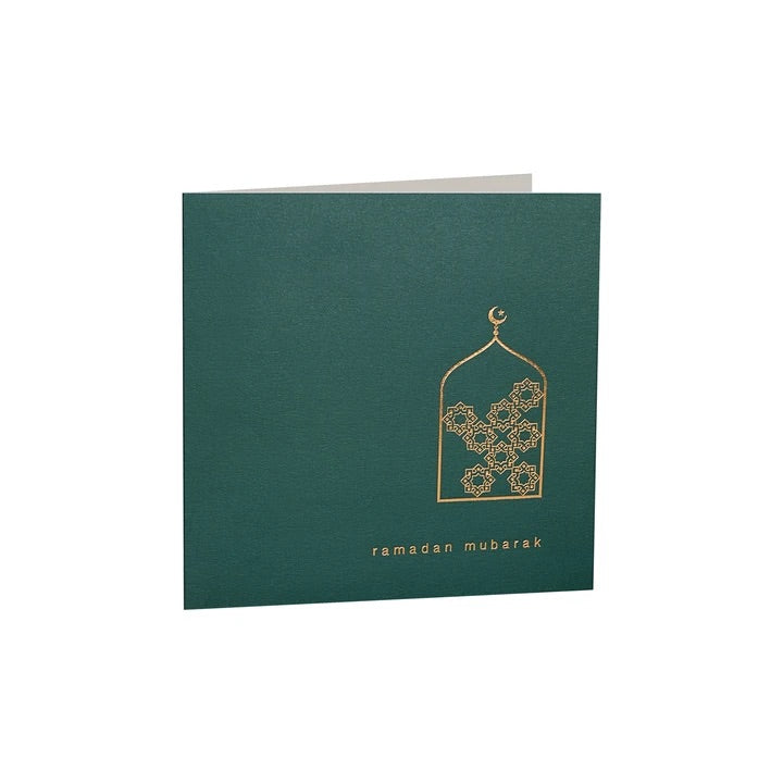Gold Foiled Ramadan Card- Forest Green