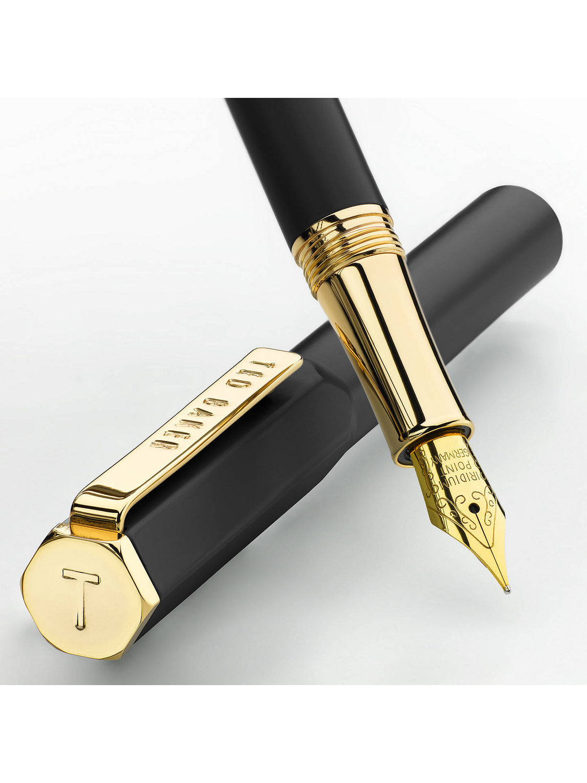 Ted Baker Gold Fountain Pen, Black Onyx