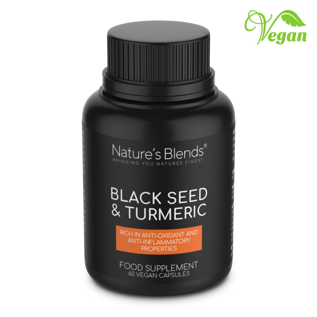 Black Seed &amp; Turmeric Vegan Capsules - jubbas.com