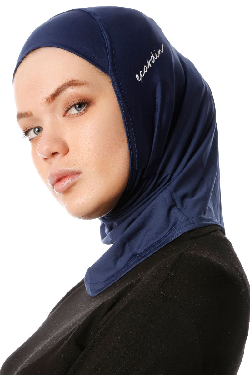 Navy Sports Hijab - jubbascom