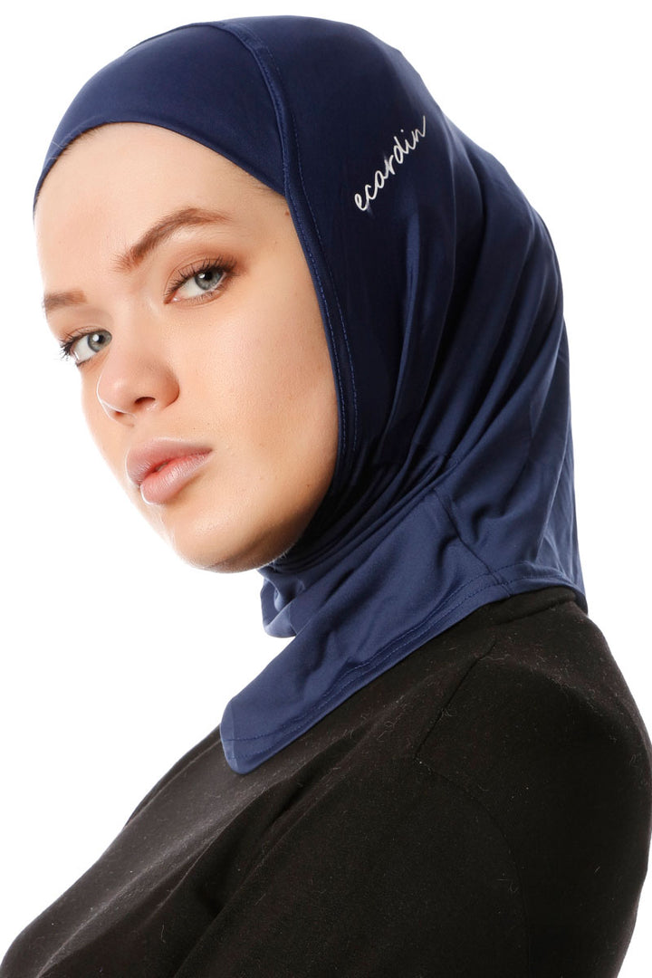 Navy Sports Hijab - jubbascom