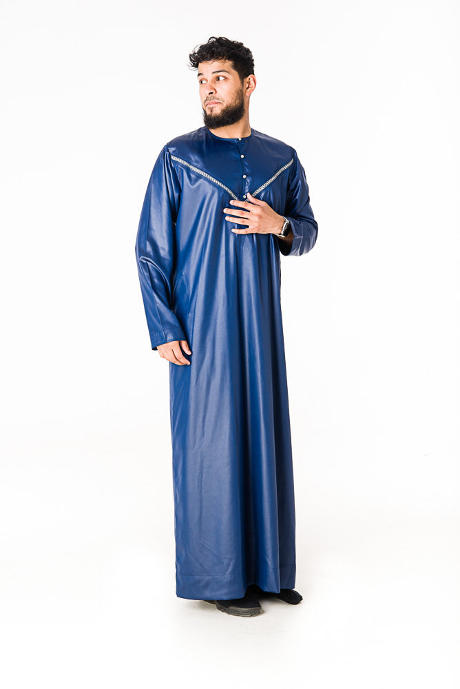 Navy Omani Thobe - jubbas.com