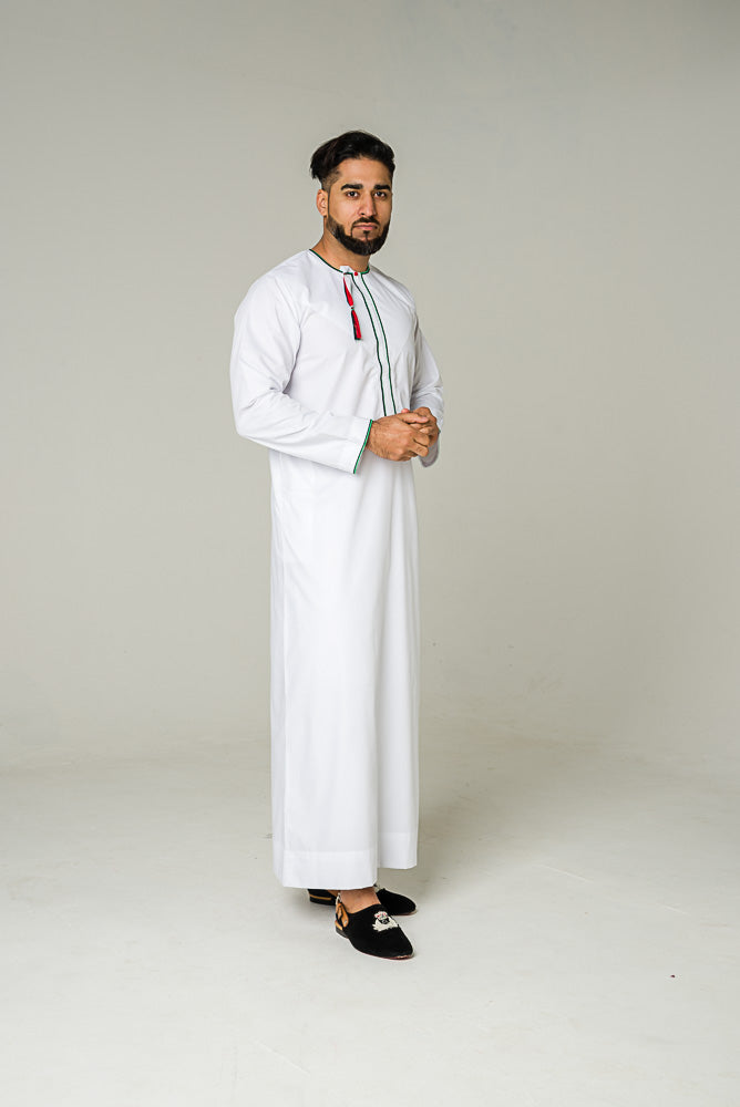 Palestine Inspired White Jubba - jubbascom