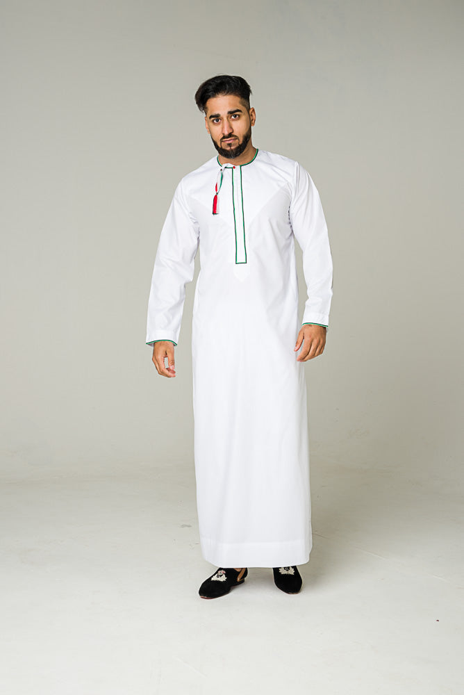 Palestine Inspired White Jubba - jubbascom