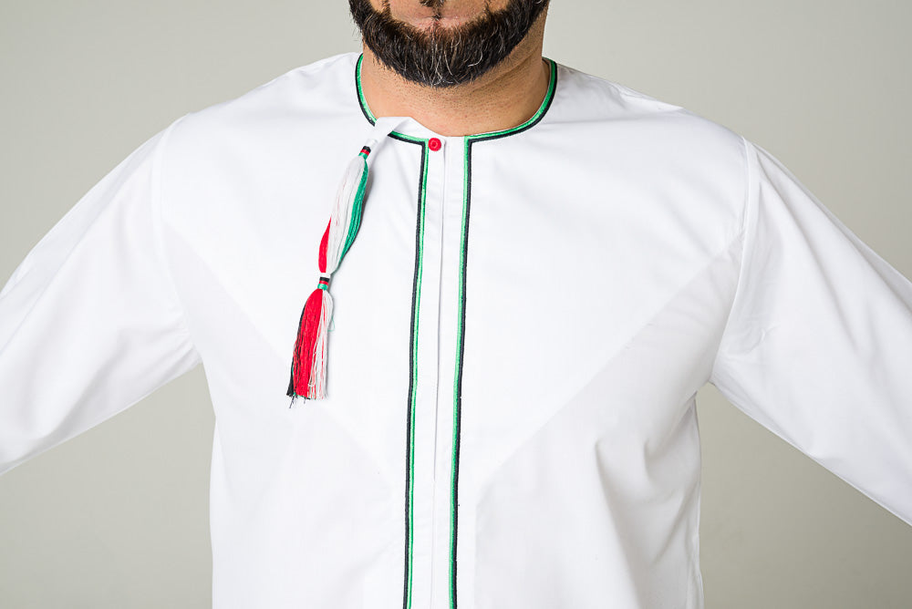 Palestine Inspired White Jubba - jubbascom