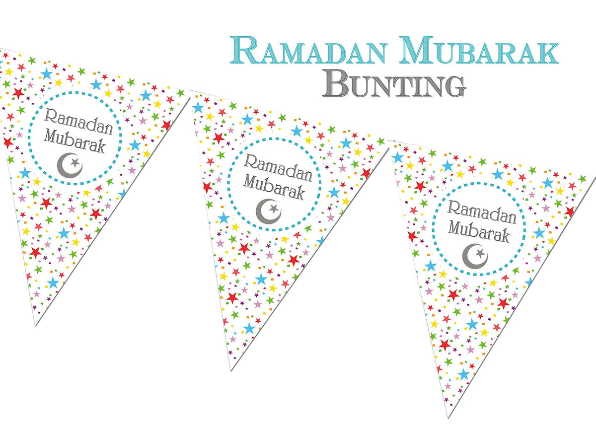 Ramadan Mubarak Bunting - Stars - jubbas.com