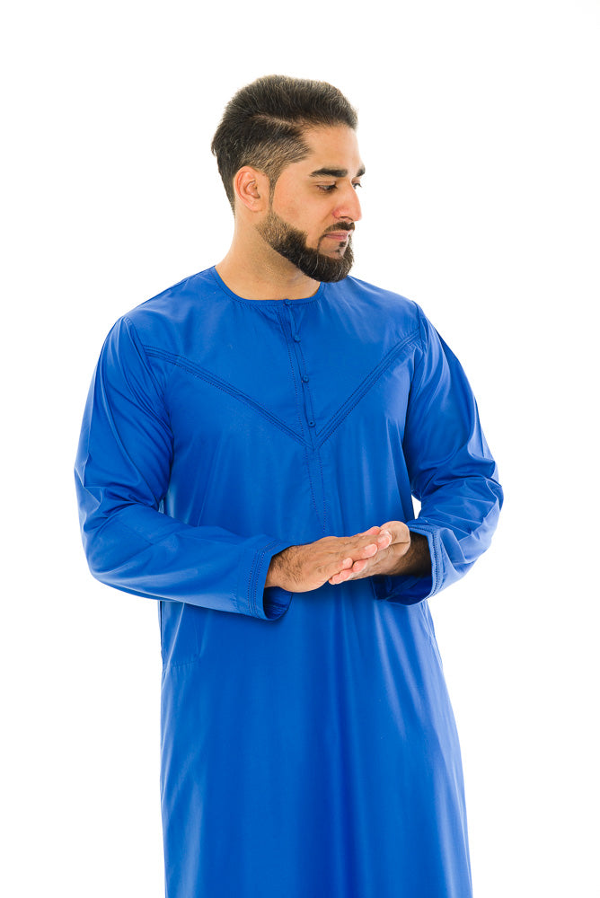 Royal Blue Pleat Junior Omani