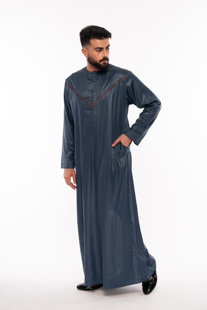 SS20 Teal Omani Jubba - jubbas.com