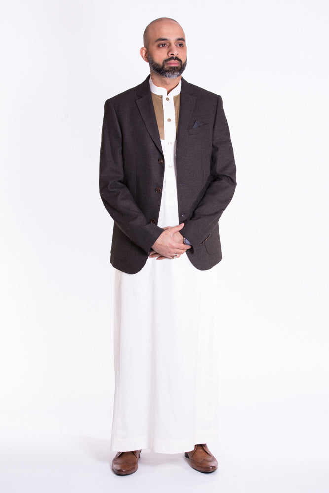 Cream Gold Patch Jubba - JLifestyle Store