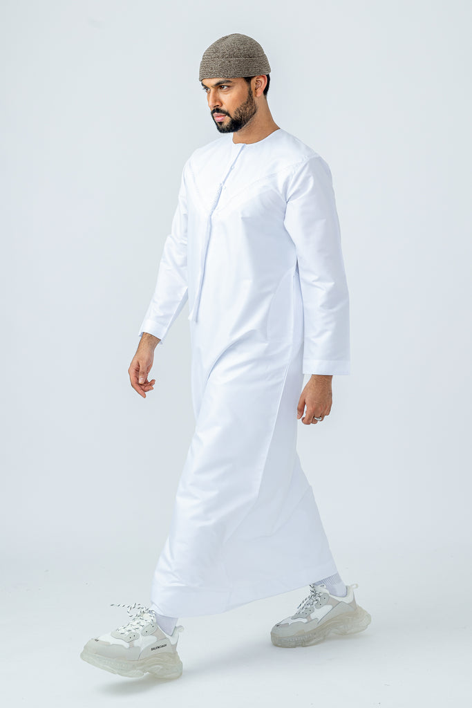 White Emirati Style Thobe JLifestyle Store