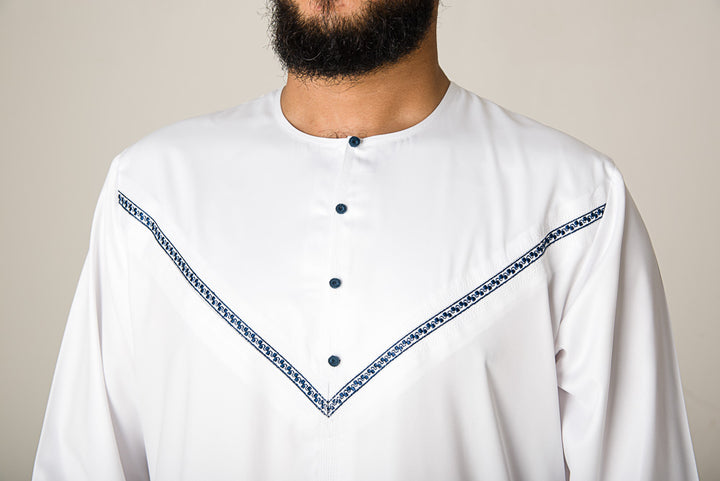 White|Blue Kids Omani - jubbas.com