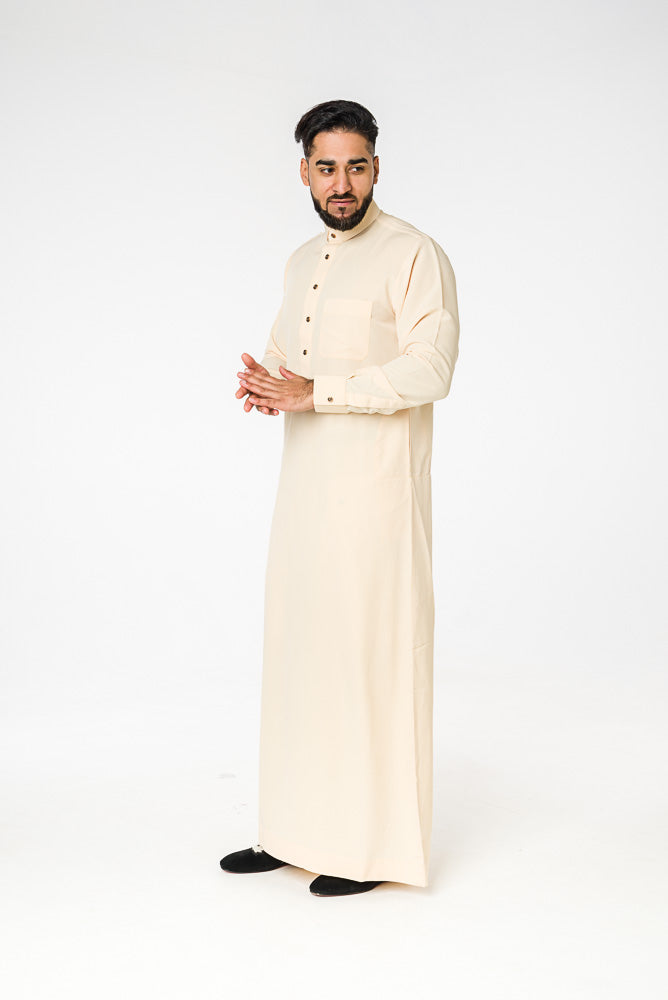 Yellow 5 Stud Thobe - jubbas.com